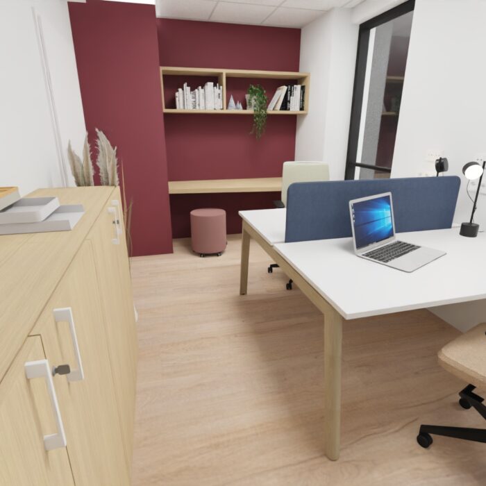 Location bureau fermé pour 2 personnes + 1 personne en accueil situé au centre d'affaires et de coworking l'ekla à Montaigu