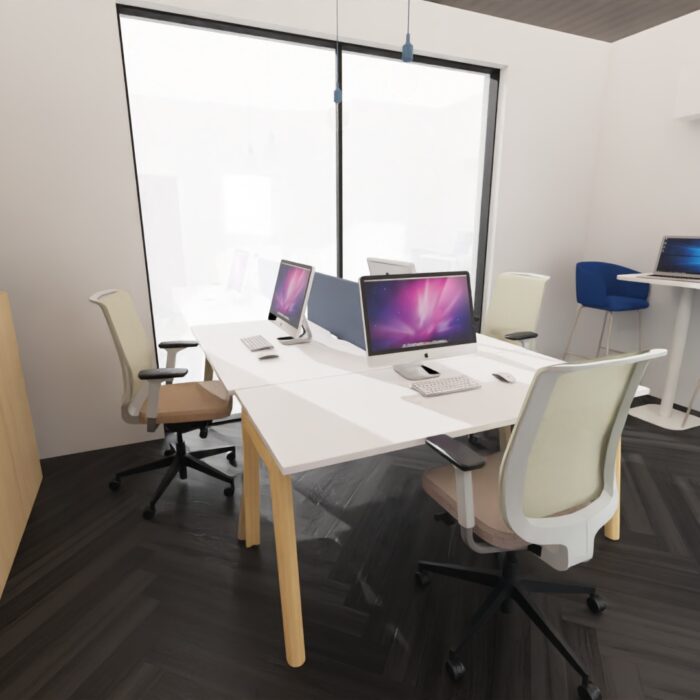 Location bureau fermé pour 3 personnes + une table d'accueil situé au centre d'affaires et de coworking L'ekla